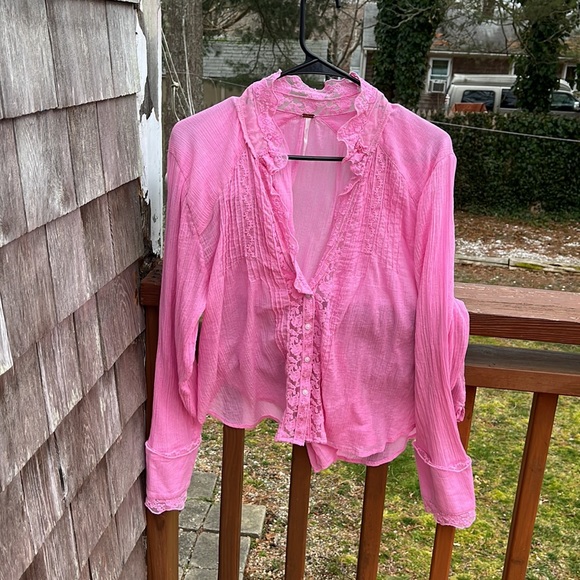 Vintage look gauzy top - Picture 6 of 6